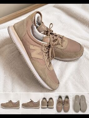 New Balance WL220SG Women's Sneakers Blush Pink/Taupe Suede Nylon Size 7.5